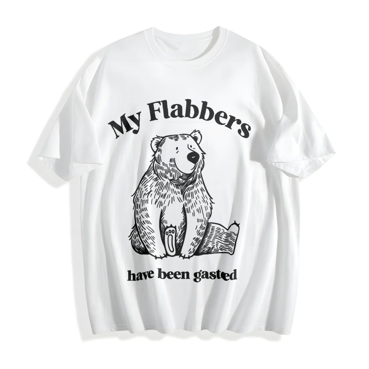Flabbergasted Bear Funny Cotton T-Shirt product image 2