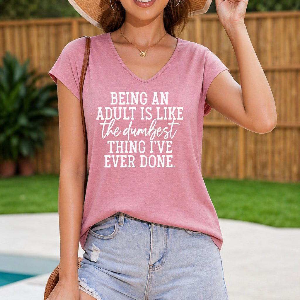 Dark Gray Women's V-Neck Tank Top