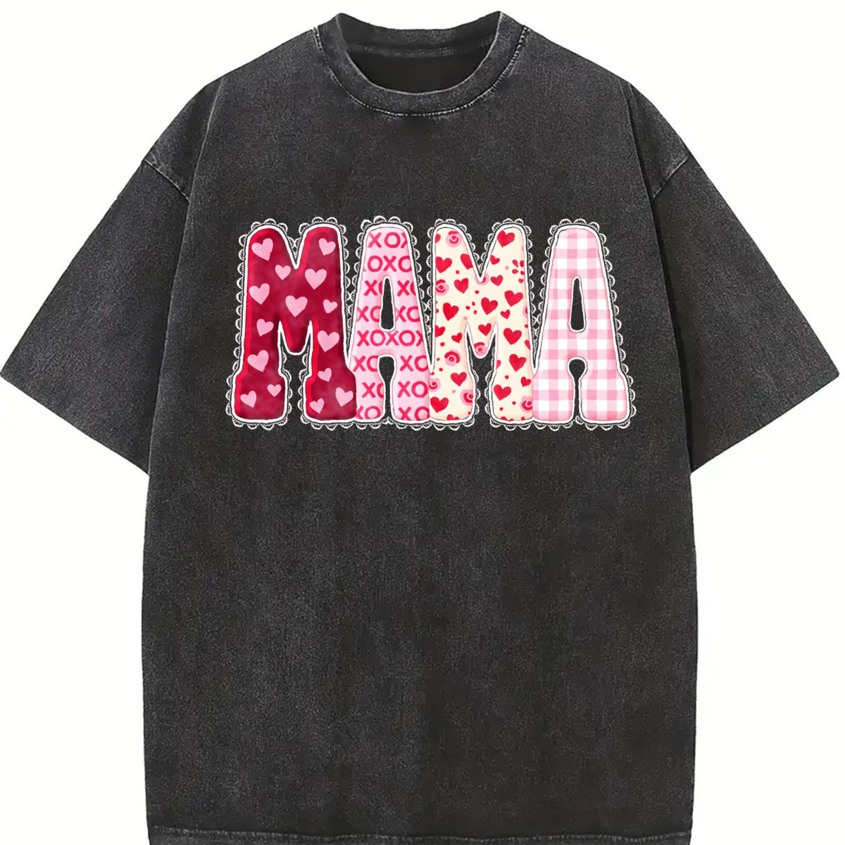 Valentines Mama Vintage Washed T-Shirt product image 2