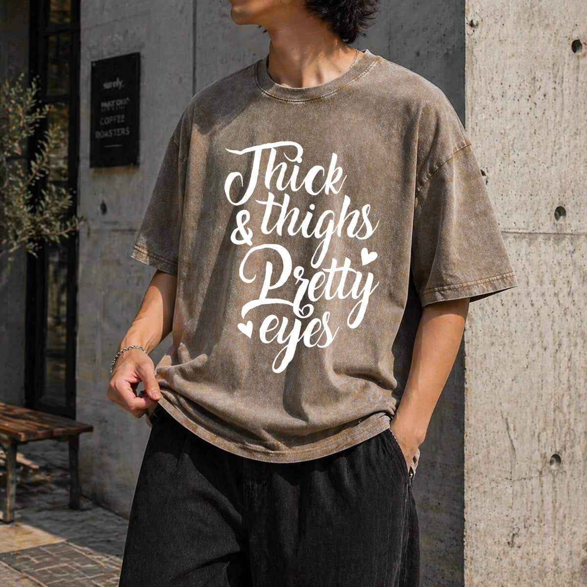 Thighs & Pretty Eyes Vintage Washed T-Shirt product image 3