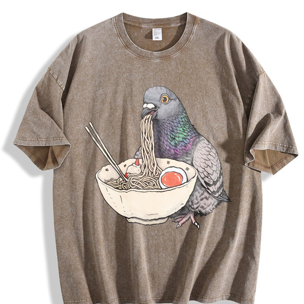 Pigeon Ramen Vintage Washed T-Shirt product image 3