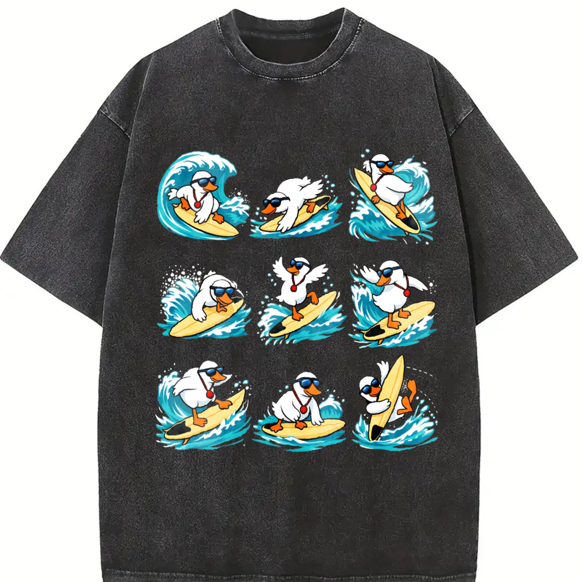 Funny Surfing Goose Vintage Washed T-Shirt product image 2