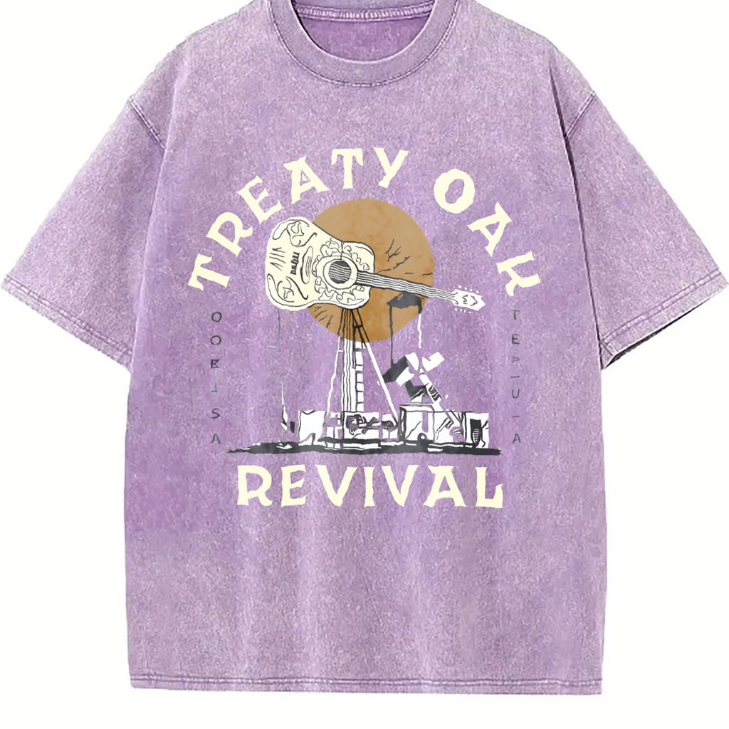 Treaty Oak Revival Guitar Vintage Washed T-Shirt product image 6