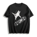 Emo Skater Cat Cotton T-Shirt product image 1
