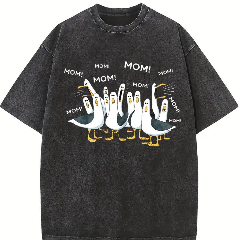 Seagull Mom Vintage Washed T-Shirt product image 2