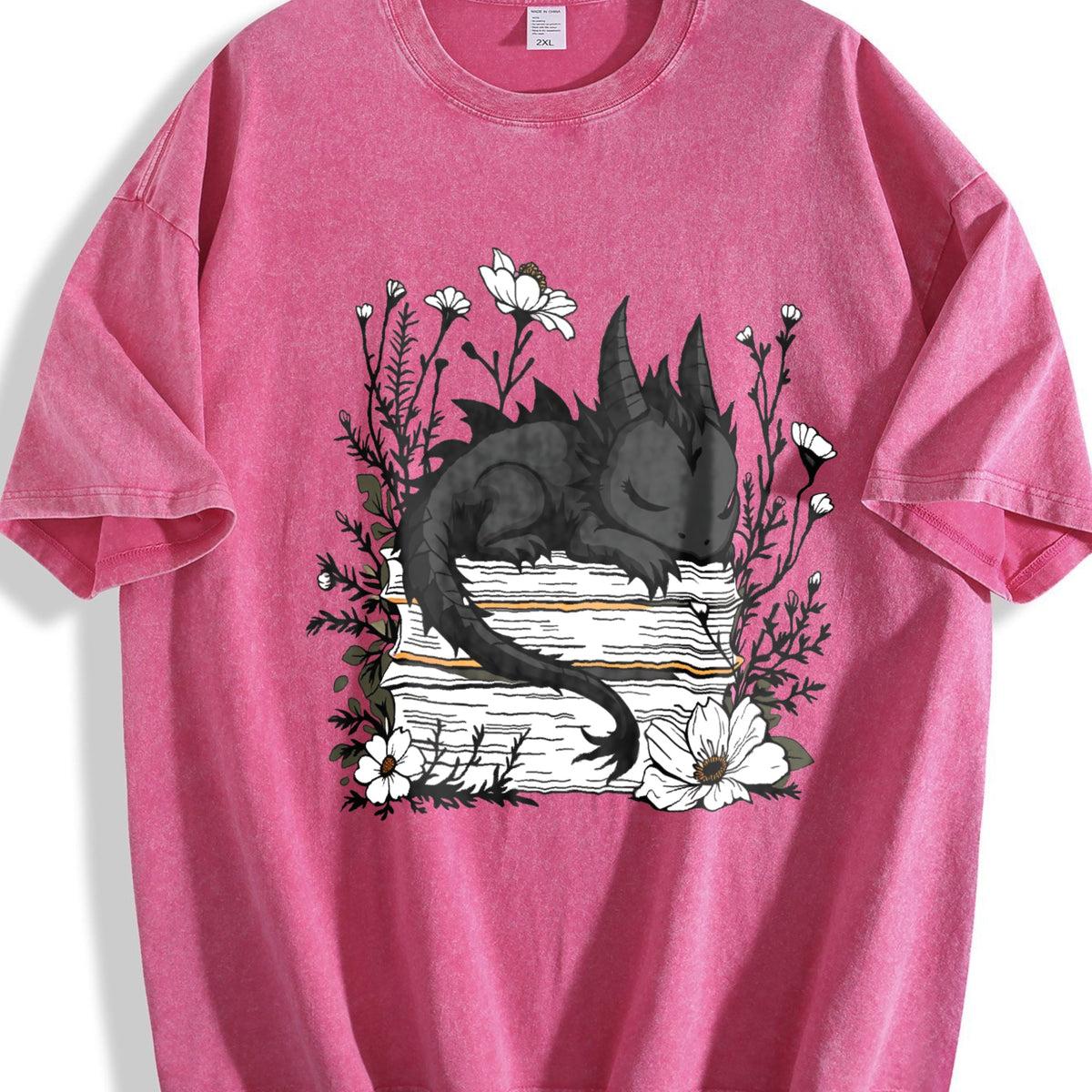 Inspired - Whimsical Black Dragon & Floral Book Vintage product image 7