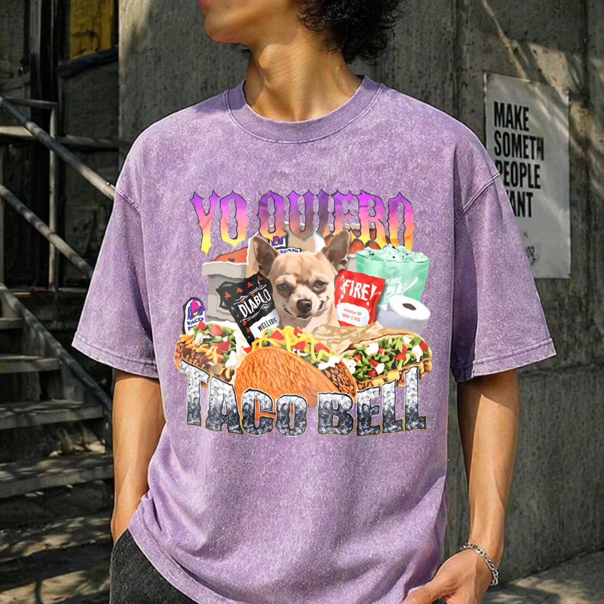 Yo Quiero Taco Bell T-shirt 90s Bootleg Rap - Funny Vintage product image 6