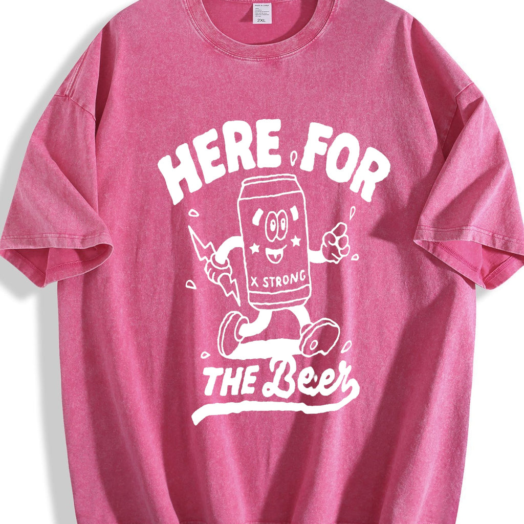 Here for the Beer Vintage Washed T-Shirt product image 5