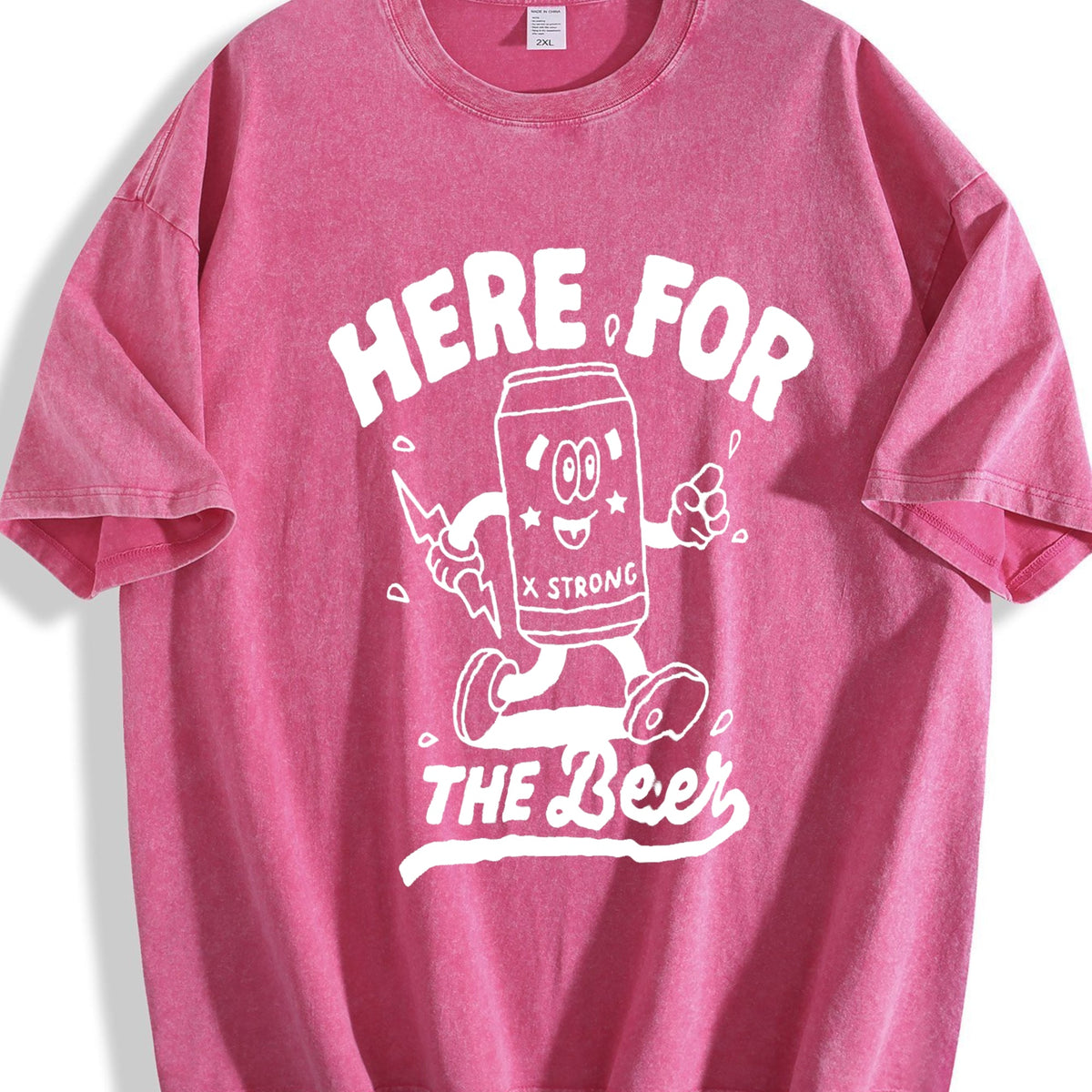 Here for the Beer Vintage Washed T-Shirt product image 5