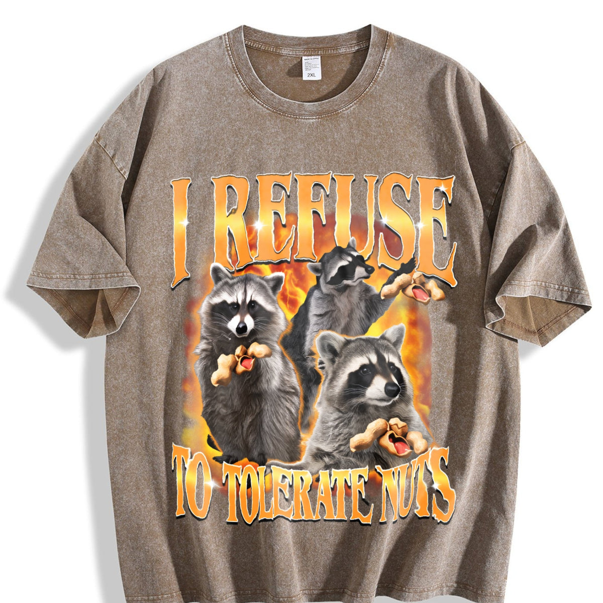 I Refuse To Tolerate Nuts Vintage Washed T-Shirt product image 3