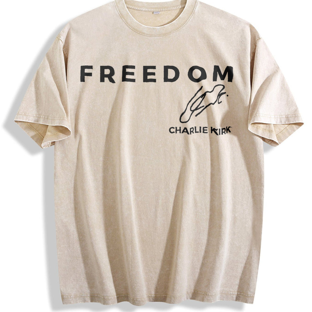 Charlie Kirk Freedom Vintage Washed T-Shirt product image 1
