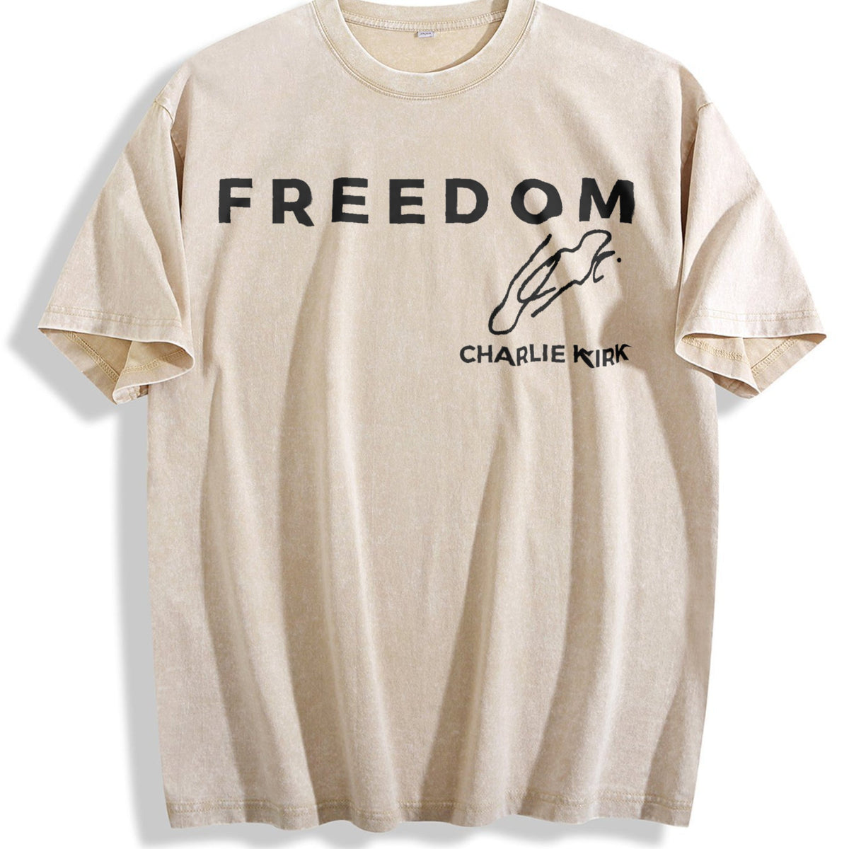 Charlie Kirk Freedom Vintage Washed T-Shirt product image 1