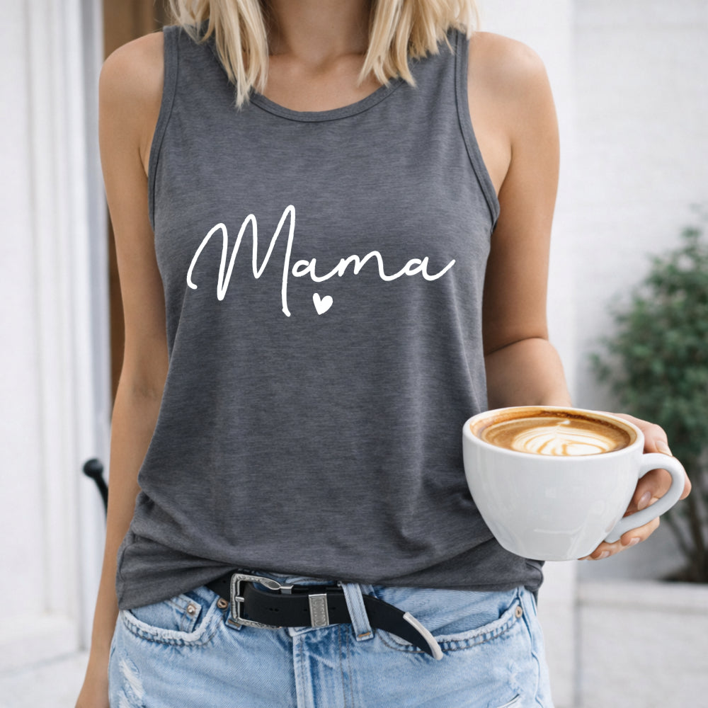 Mama Heart Script Women's Tank Top