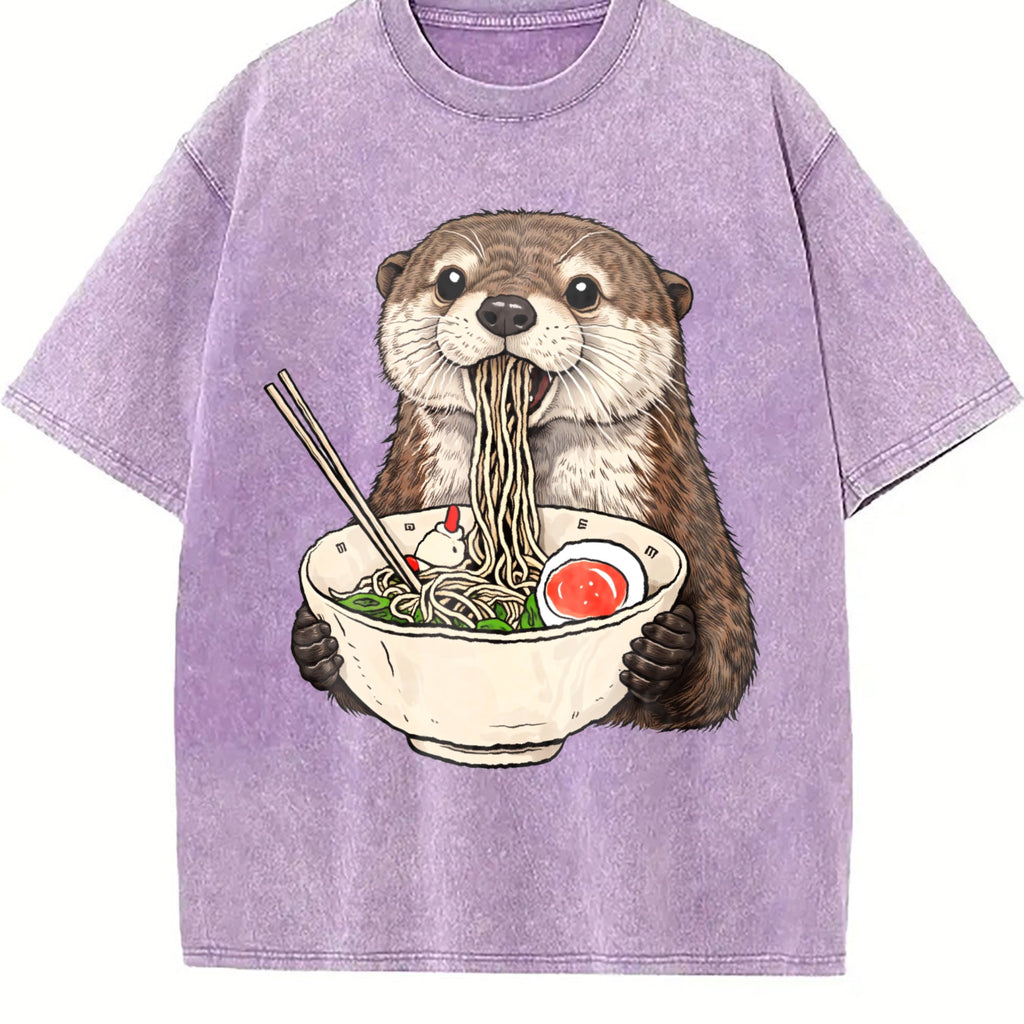 Otter Ramen Vintage Washed T-Shirt product image 6