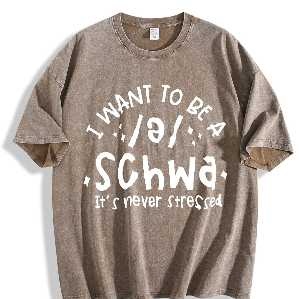 Schwa For Teacher Vintage Washed T-Shirt product image 3