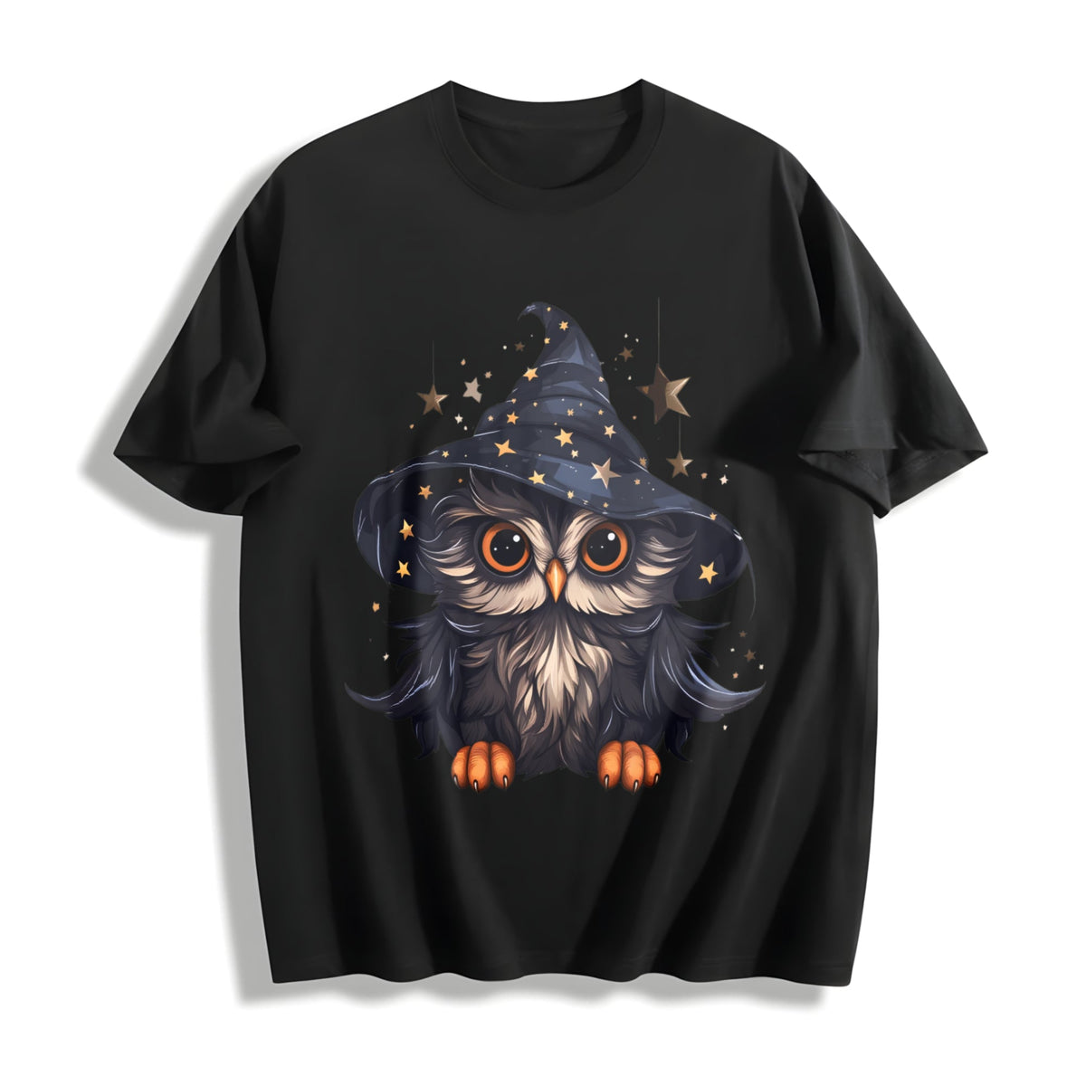 Autumn A Cartoon- Owl From The Early Days Cotton T-Shirt product image 1