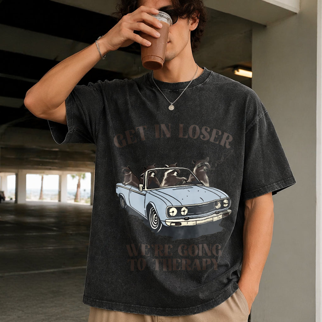We're Going To Therapy Vintage Washed T-Shirt product image 2