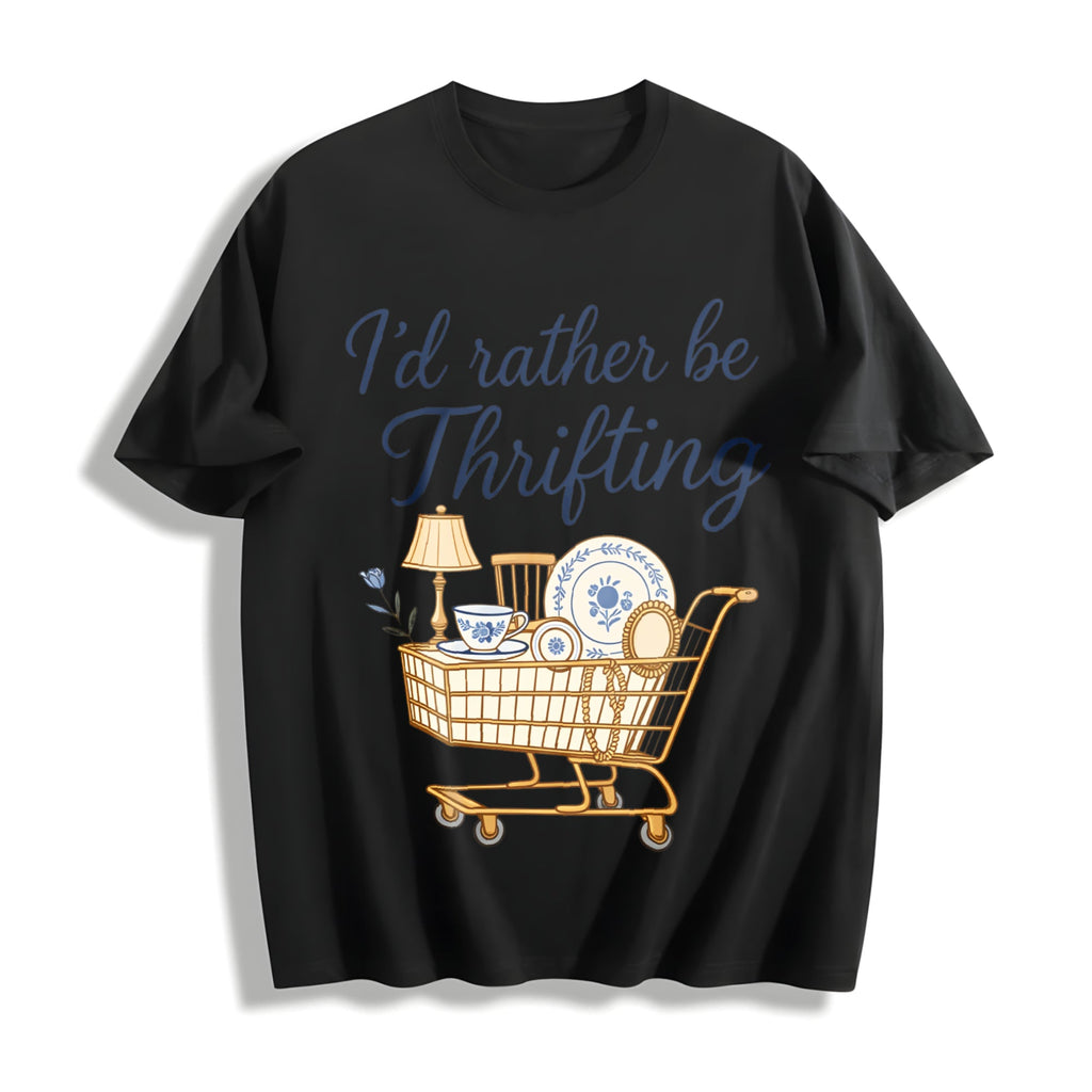 I'd Rather Be Thrifting Cotton T-Shirt product image 1
