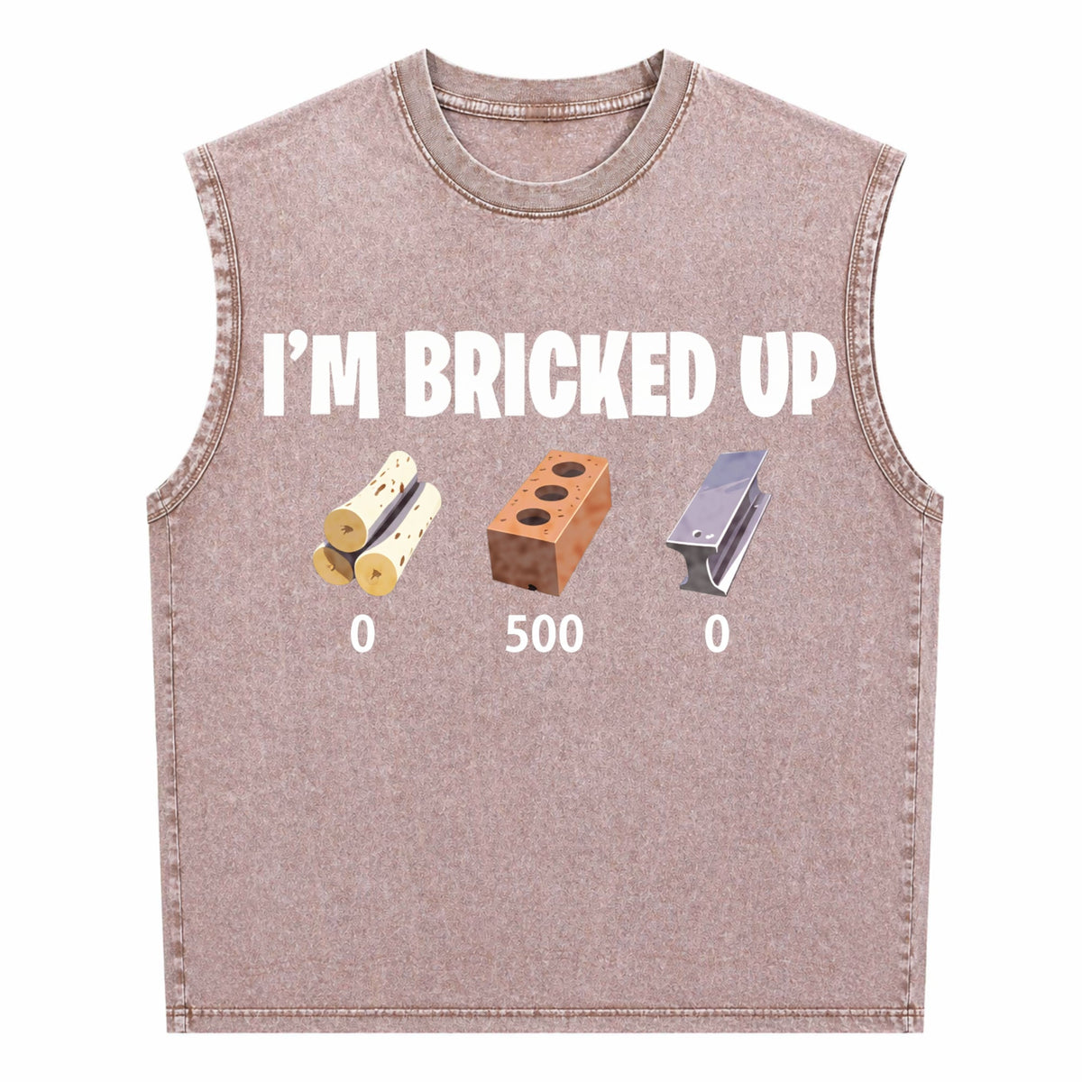 I'm Bricked Up Meme Men's Washed Tank Top