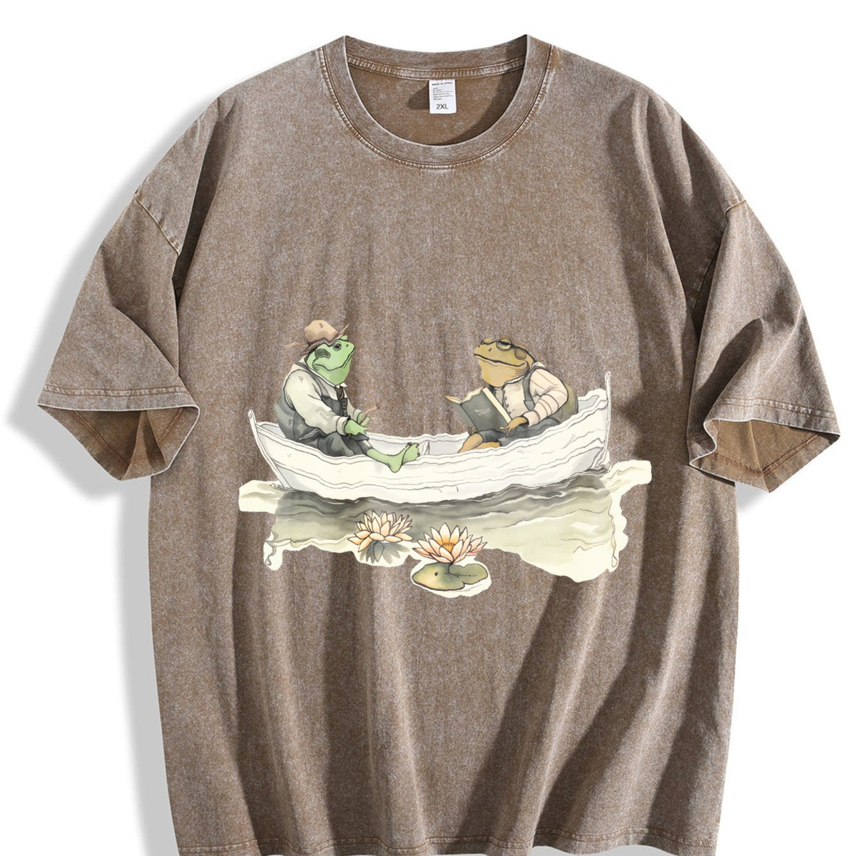 Fishing Frogs 90s Vintage Washed T-Shirt product image 3