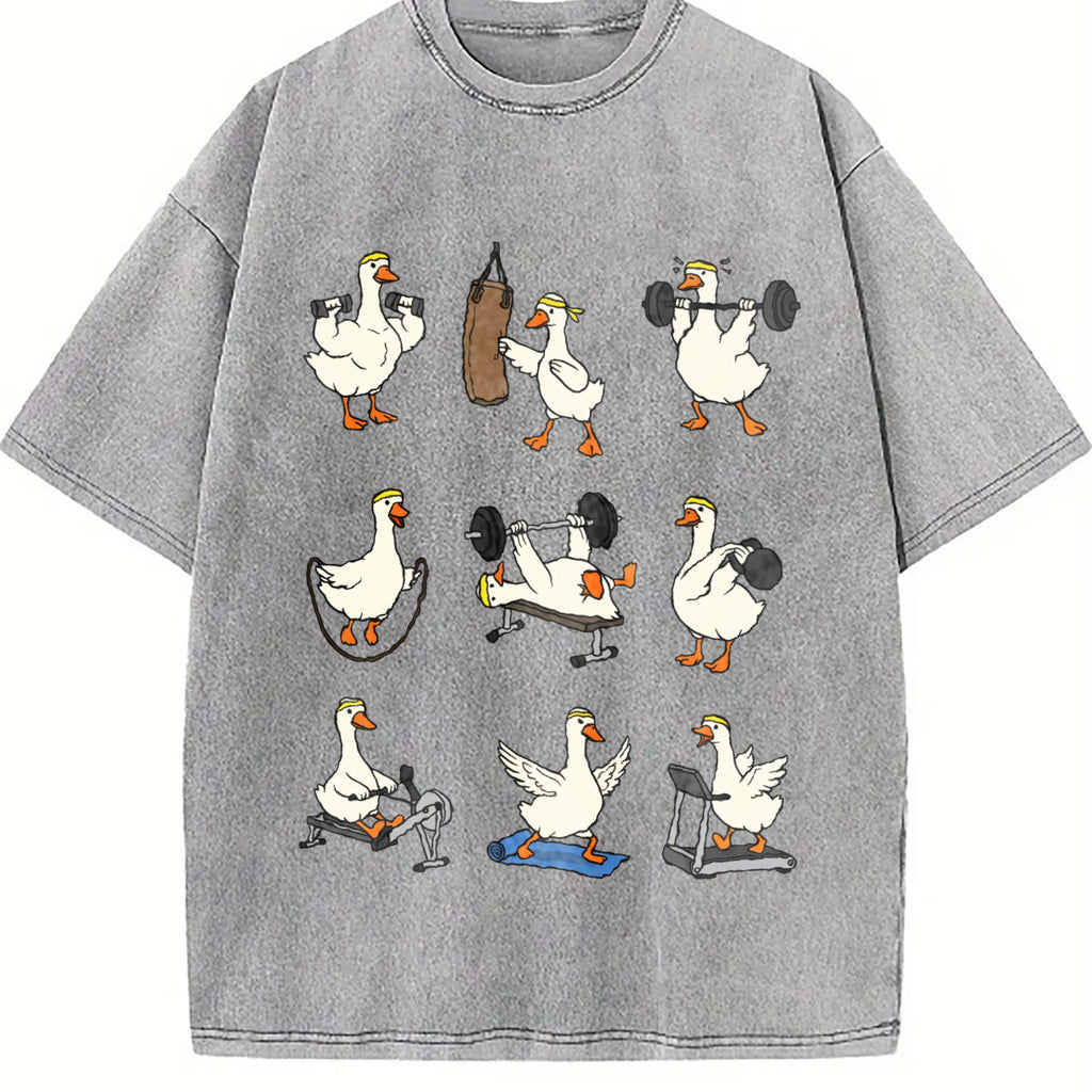 Funny Goose Workout Vintage Washed T-Shirt product image 4