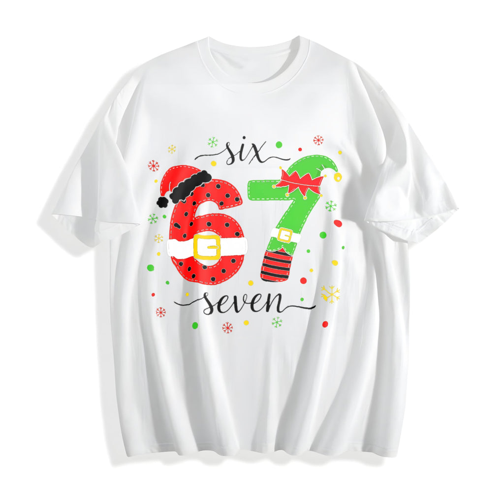 Six Seven Christmas Meme Cotton T-Shirt product image 2