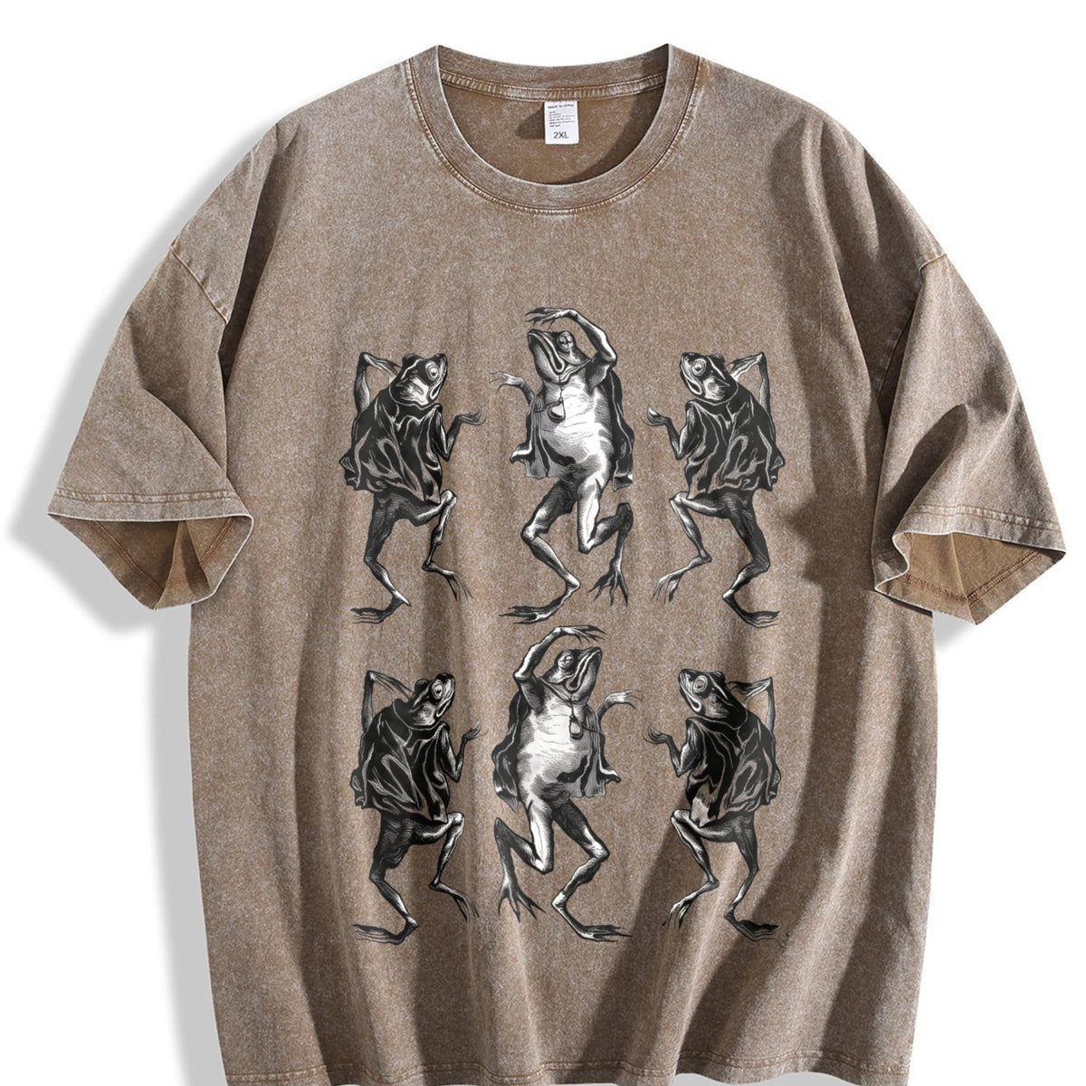 Dancing Frog 90s Tattoo Vintage Washed T-Shirt product image 3