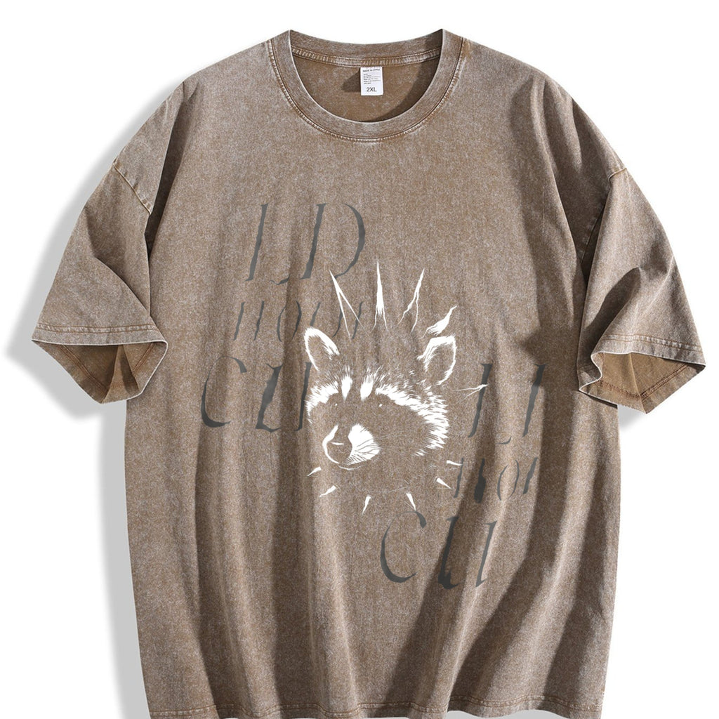 Punk Raccoon Vintage Washed T-Shirt product image 3