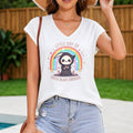 Paired With Rainbow And Star Elements Women's V-Neck Tank Top
