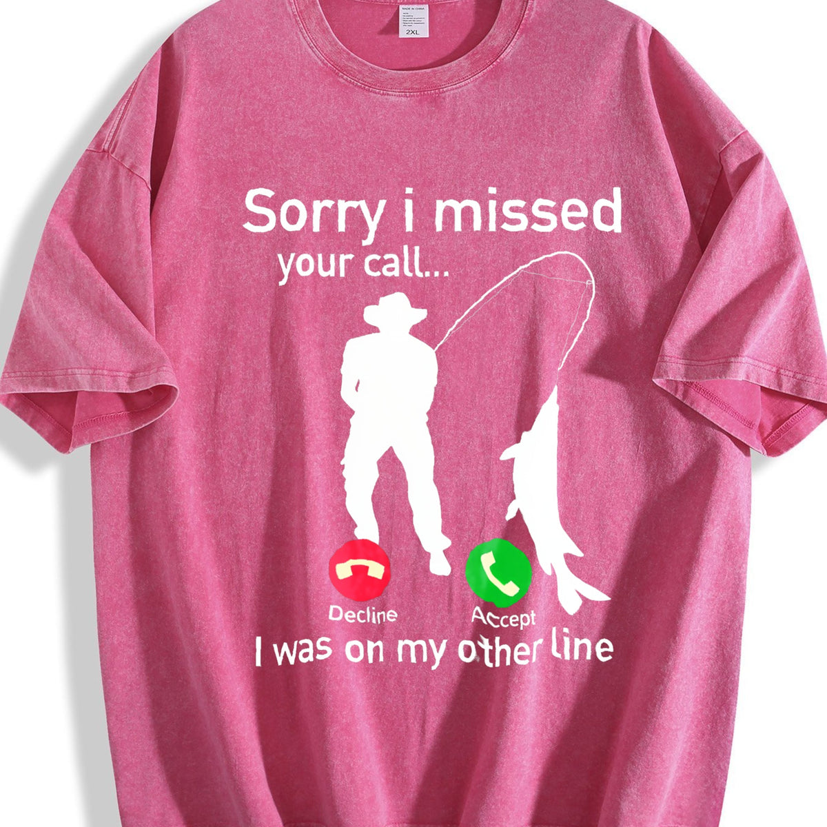 Fishing Phone Call With Line - Funny Fish Vintage Washed product image 7