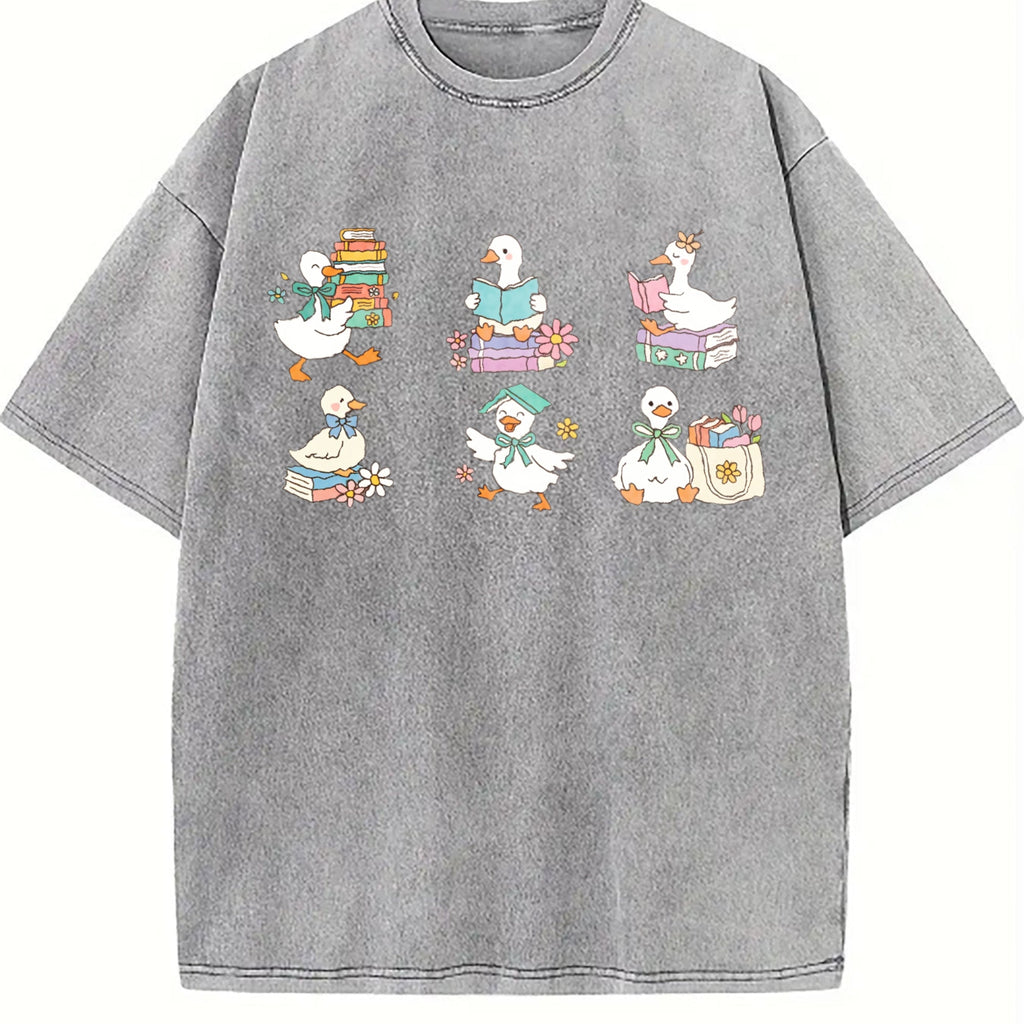 Silly Goose Reading Vintage Washed T-Shirt product image 4