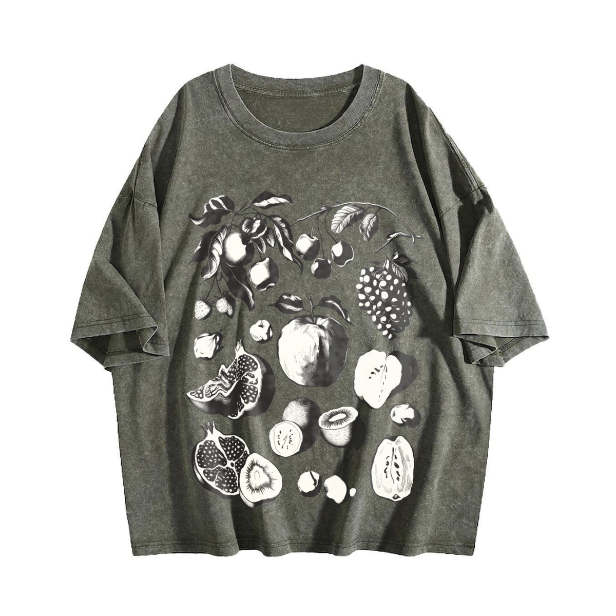 Fruits And Berries 90s Tattoo Vintage Washed T-Shirt product image 4