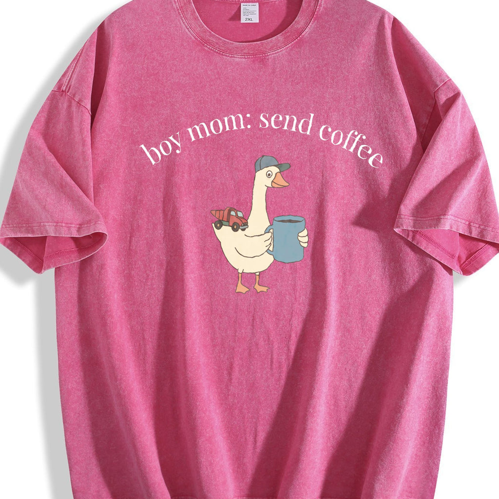 Boy Mom: Send Coffee Vintage Washed T-Shirt product image 5
