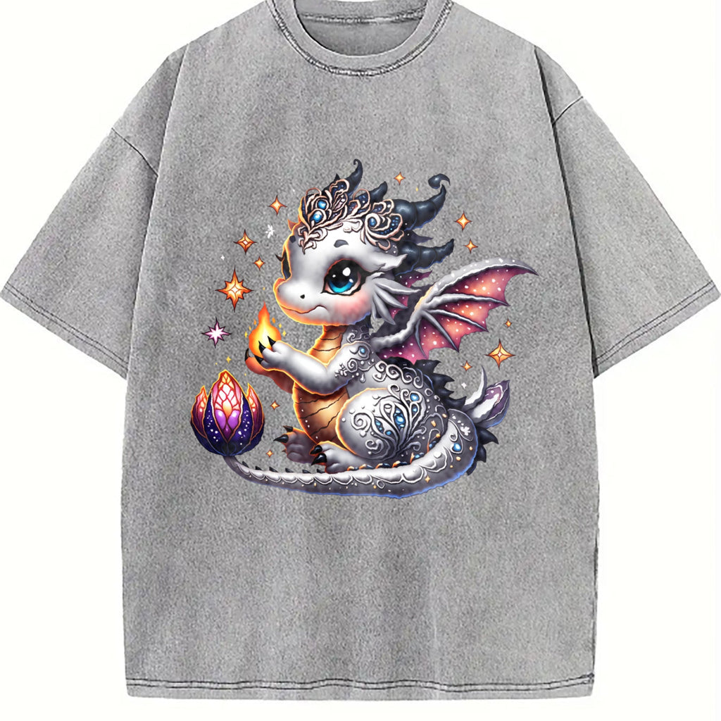 Silvery-gray Little Dragon With Exquisite Vintage Washed product image 5