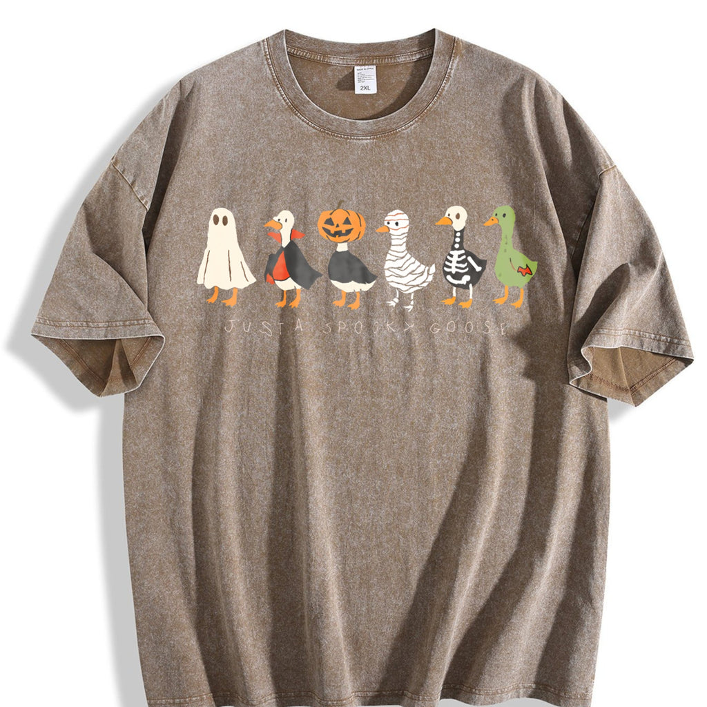 Halloween Goose Vintage Washed T-Shirt product image 3
