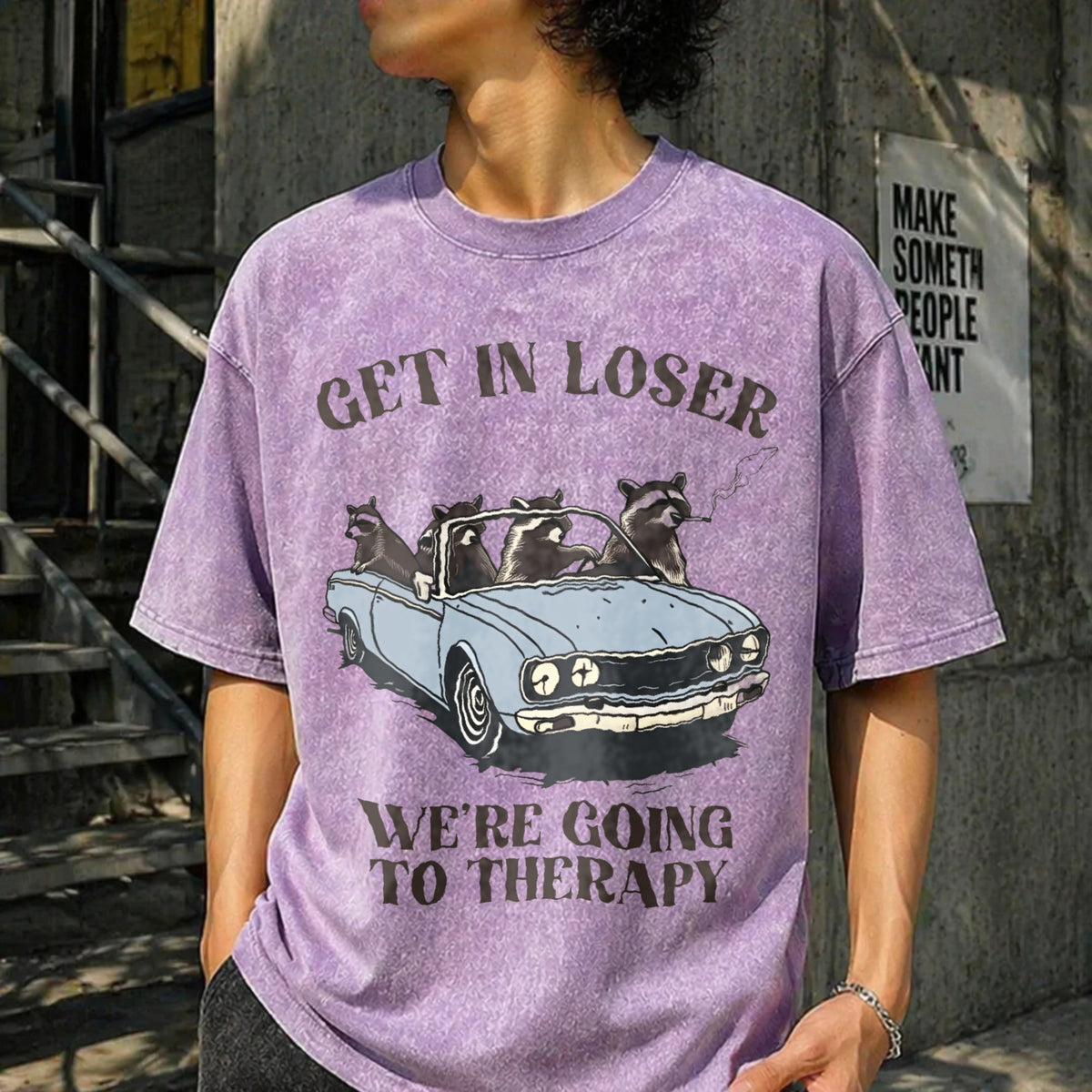 We're Going To Therapy Vintage Washed T-Shirt product image 6