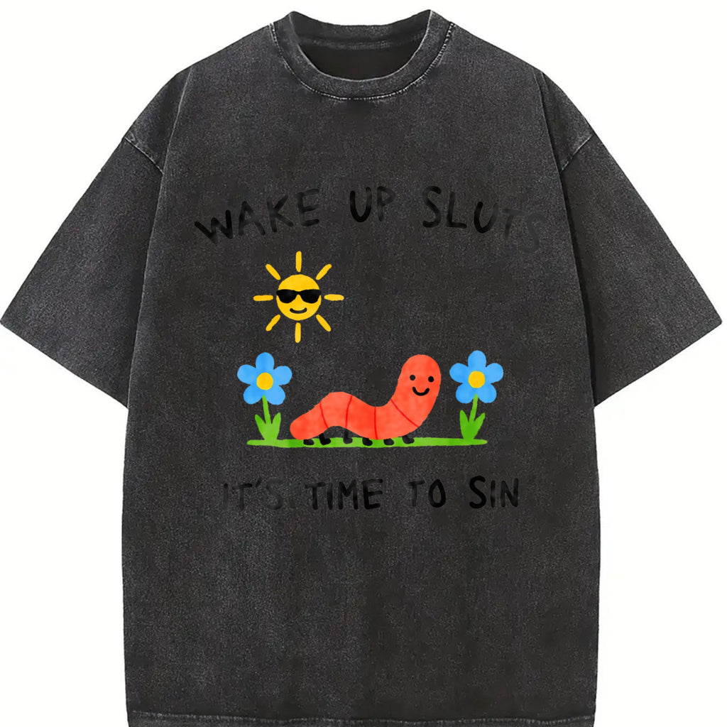 Wake Up Sluts Funny Animal Meme Sarcastic Cursed Vintage product image 2