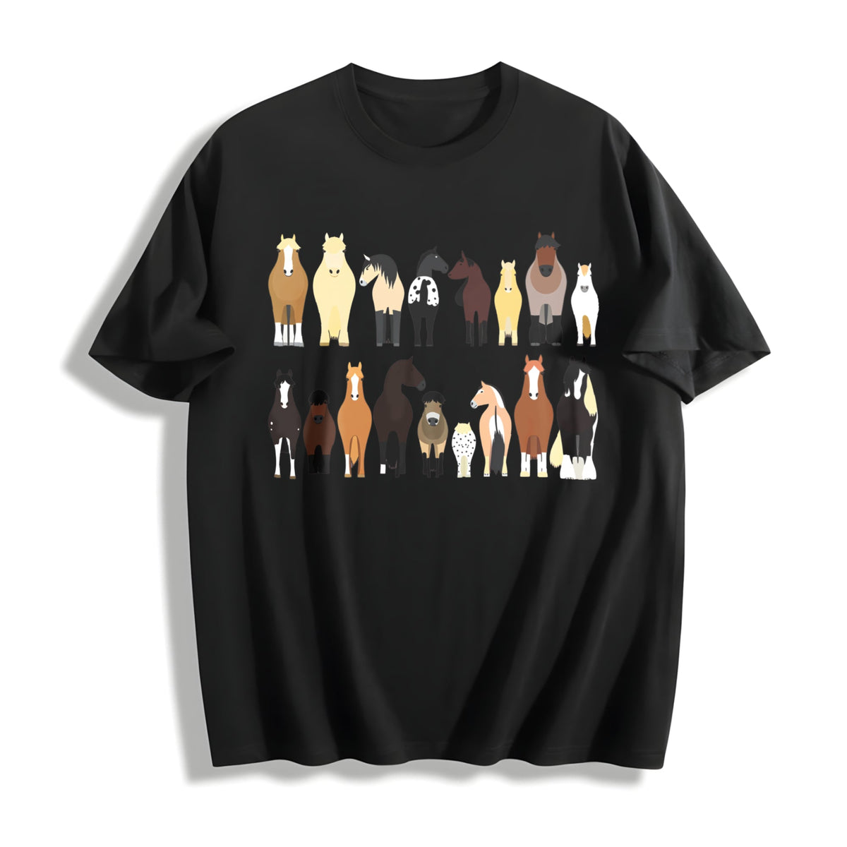 Animal Horse Herd Summer Cotton T-Shirt product image 1