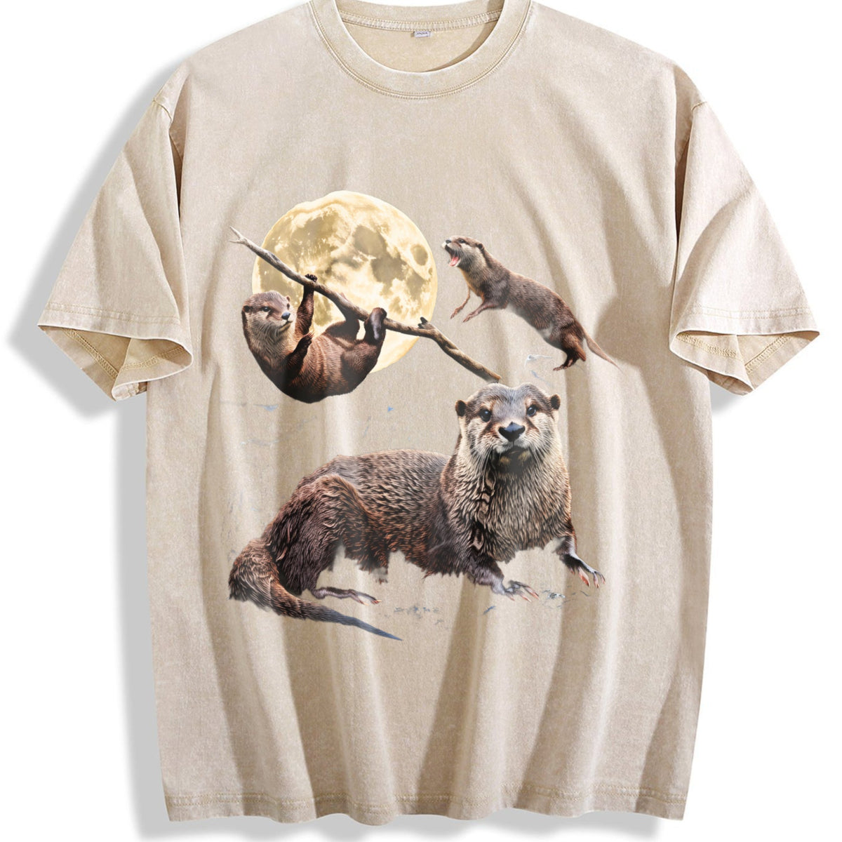 Otter Moon Vintage Washed T-Shirt product image 1