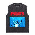 Xiongying Paws Cat And Mouse Men's Washed Tank Top