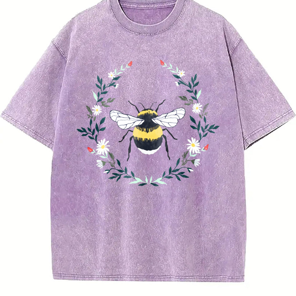 Wildflower Bee Vintage Washed T-Shirt product image 6