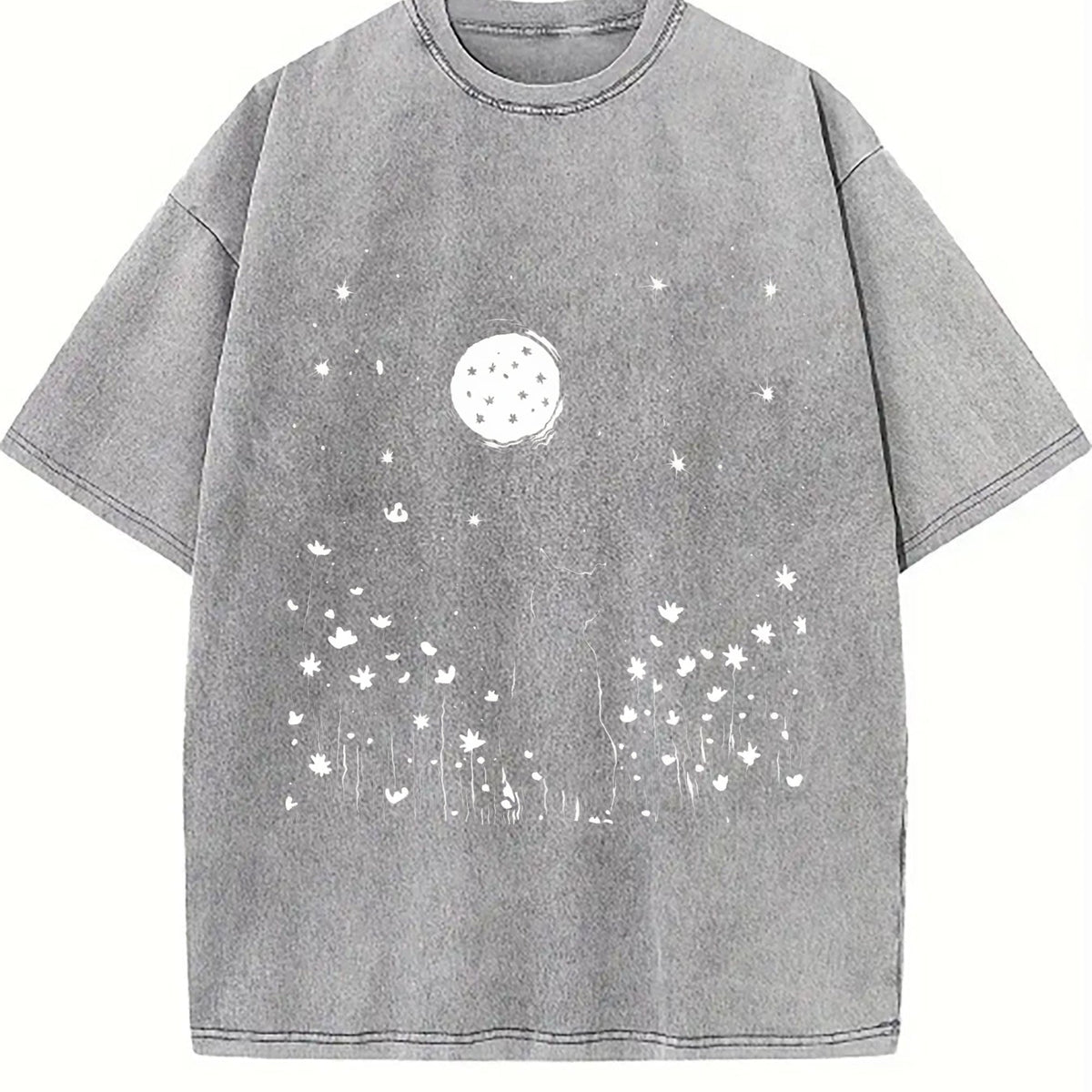 Inspired Moonlit Cat Field Vintage Washed T-Shirt product image 4