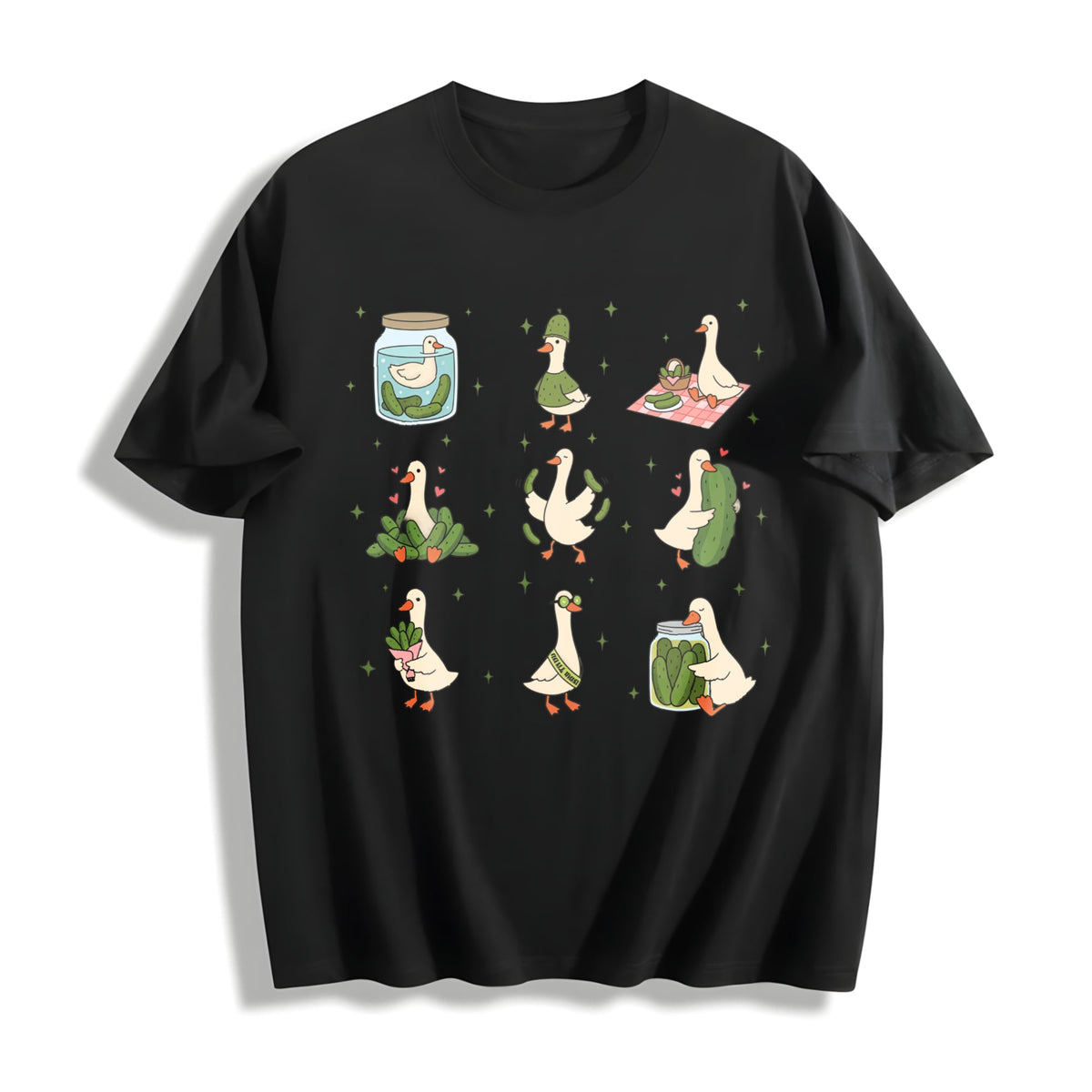 Pickle Lover Silly Goose Cotton T-Shirt product image 1