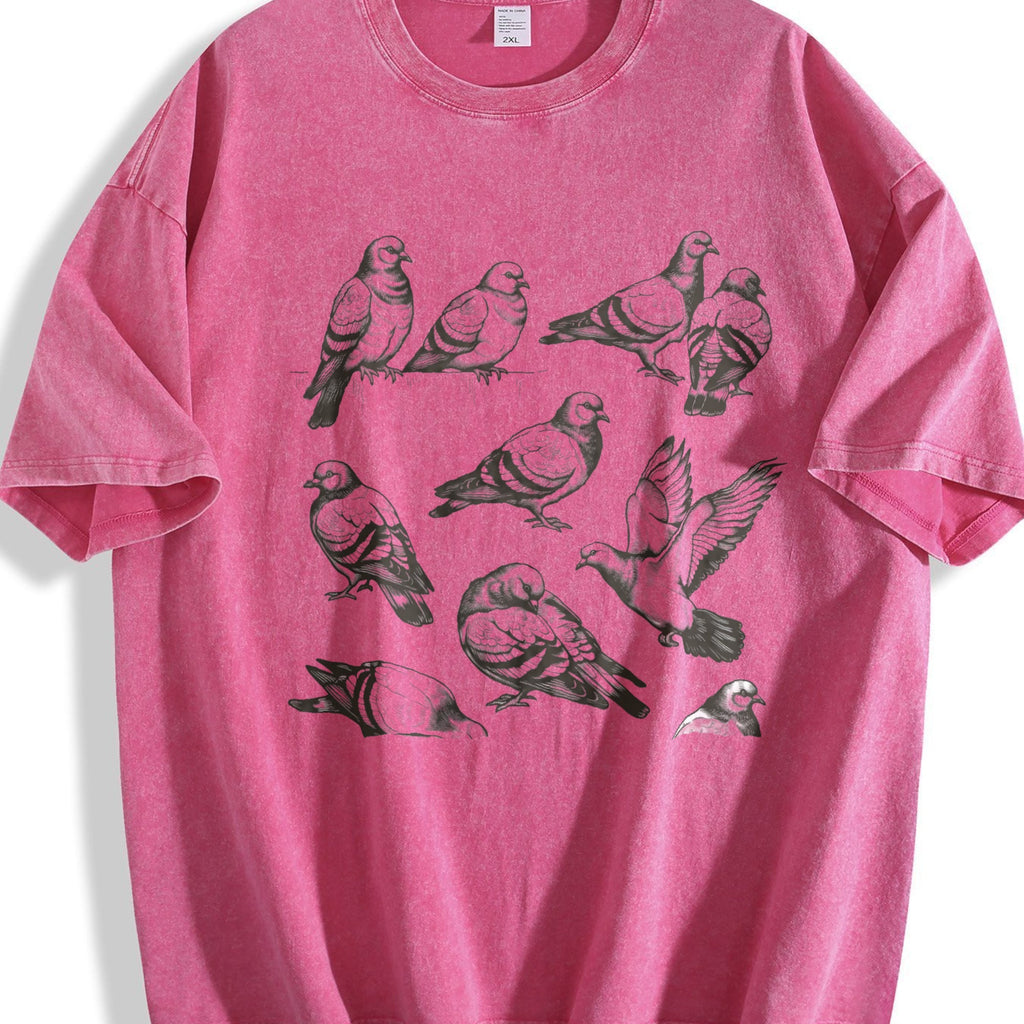 Pigeon 90s Tattoo Vintage Washed T-Shirt product image 7
