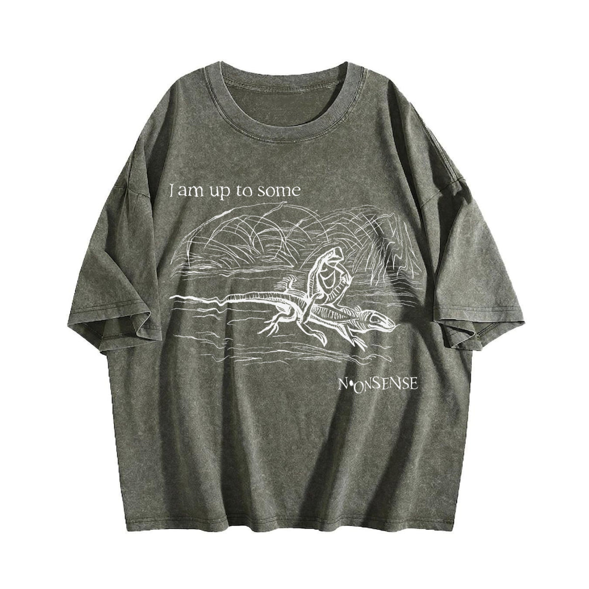 I Am Up To Some Nonsense Frog Vintage Washed T-Shirt product image 4