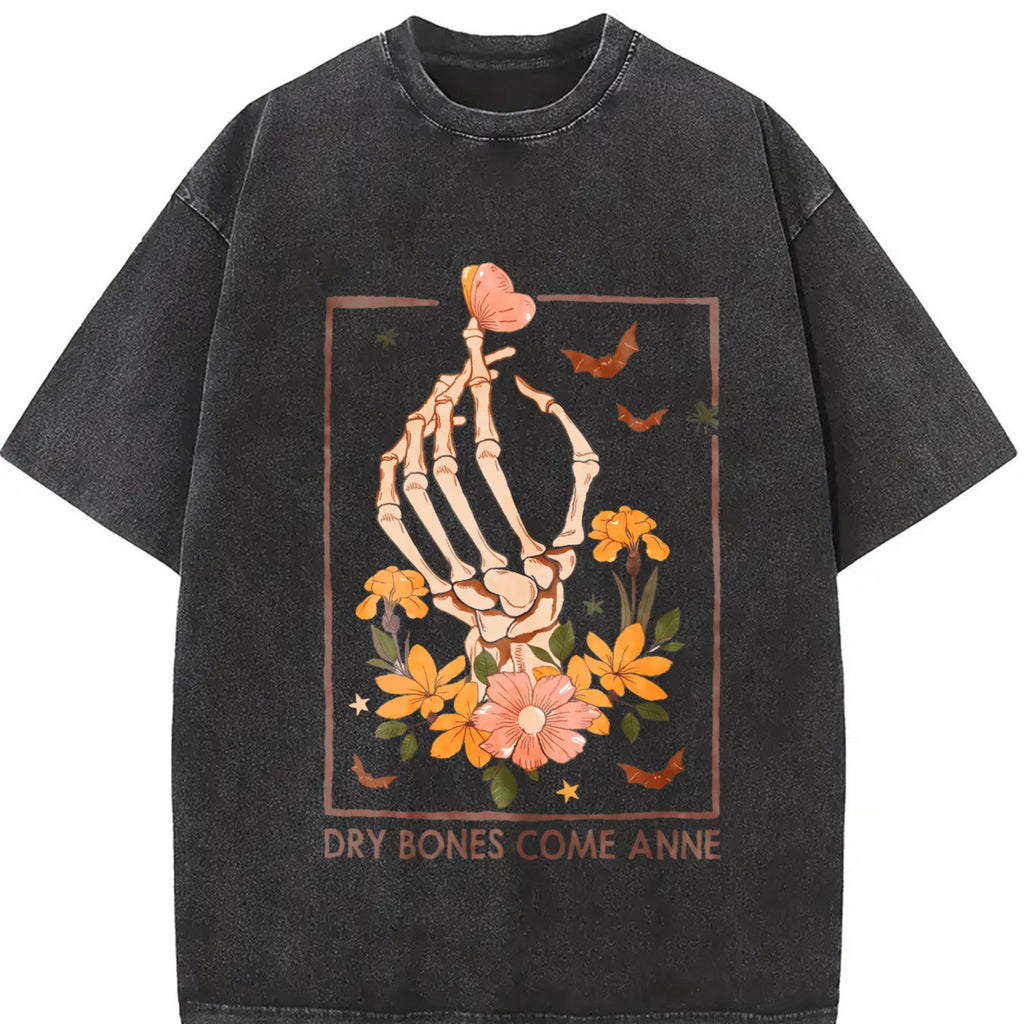 Y2K A Skeleton Hand Grasping A Heart And Flowers Vintage product image 2