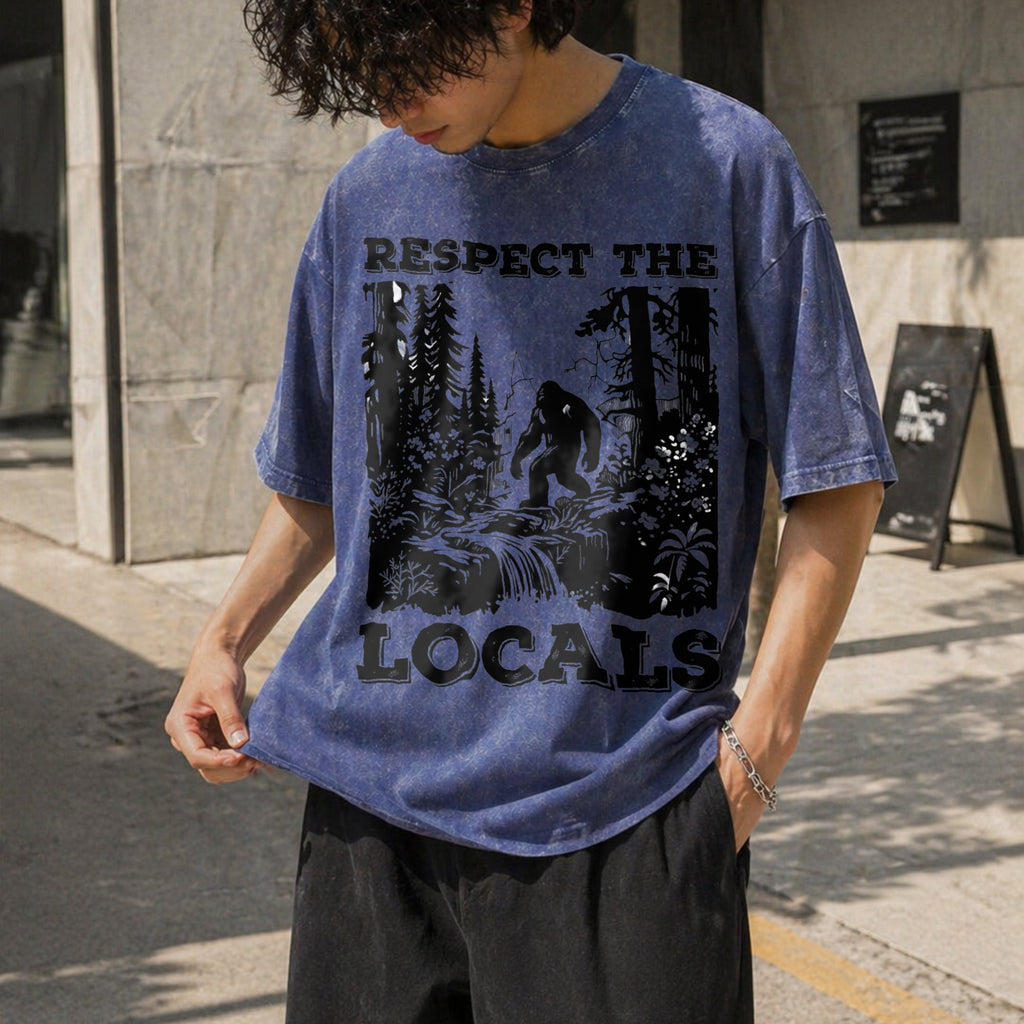 Respect The Locals Bigfoot Vintage Washed T-Shirt product image 8