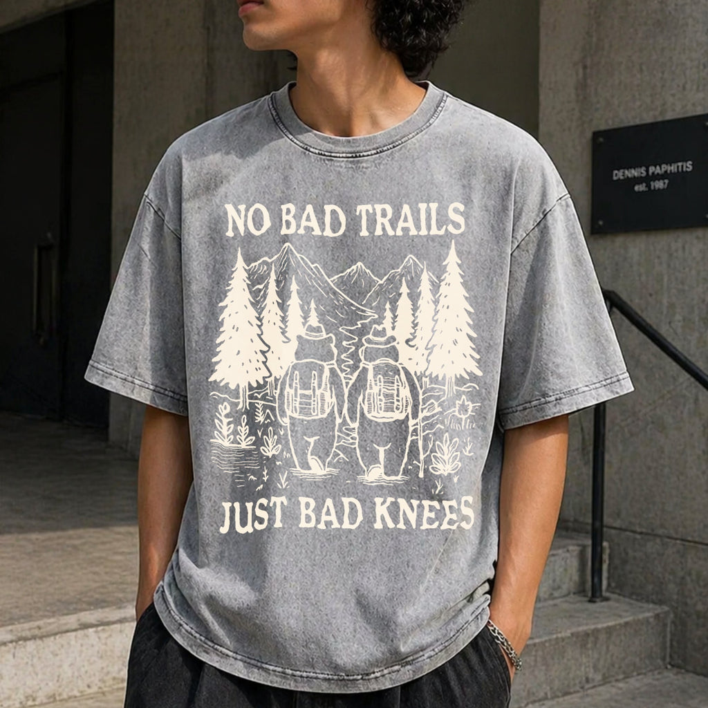 No Bad Trails Just Knees Vintage Washed T-Shirt product image 5