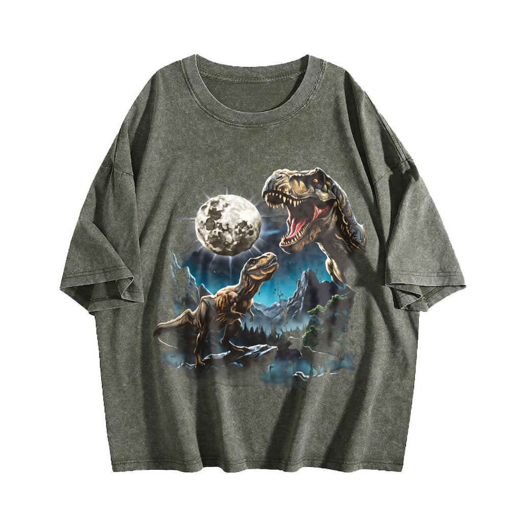 T Rex Moon Vintage Washed T-Shirt product image 4