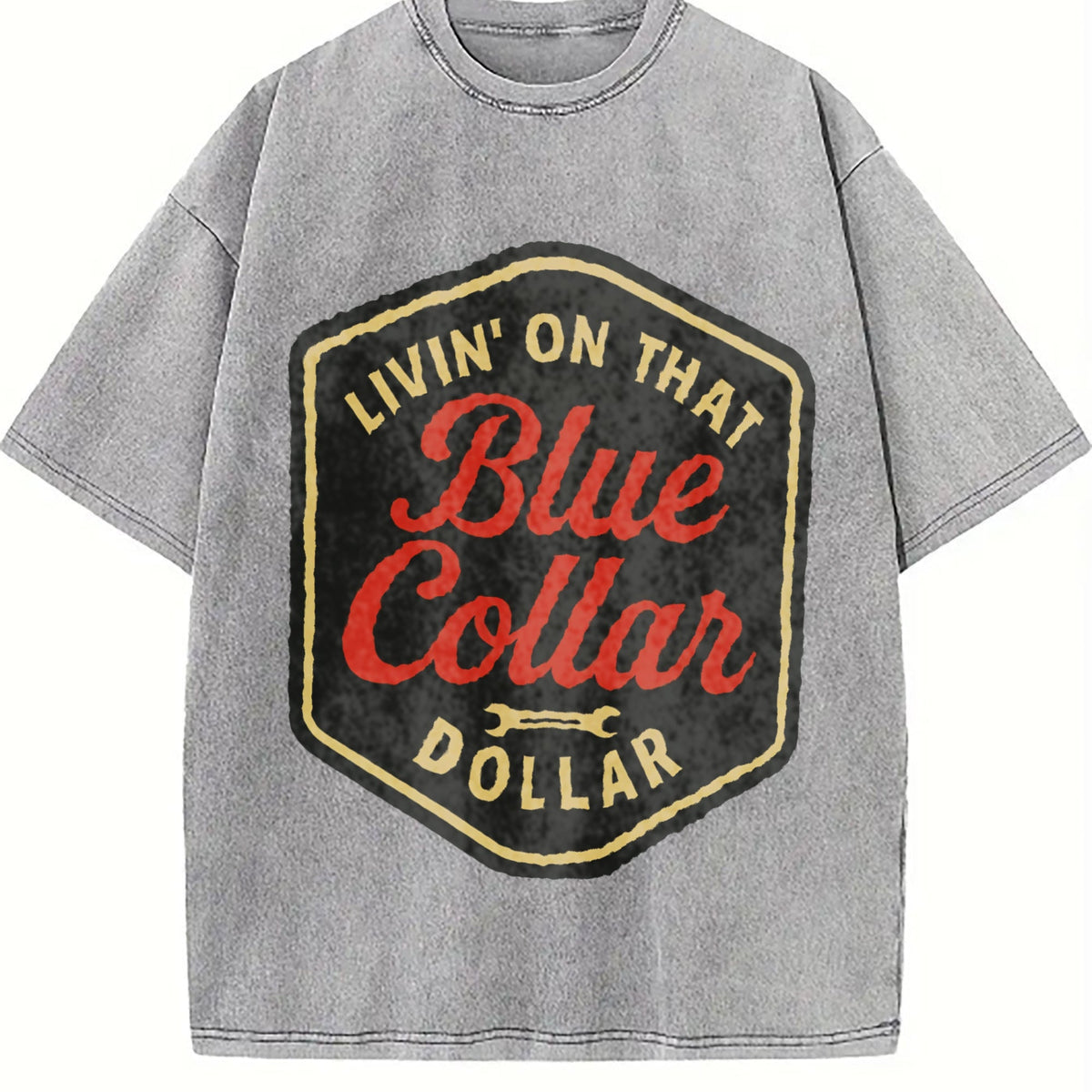 Living On That Blue Collar Dollar Western Cowboy Funny product image 4